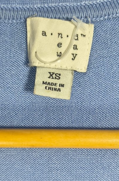 a.n.a Light Blue Tie-Belt Knit Cardigan (Size XS)