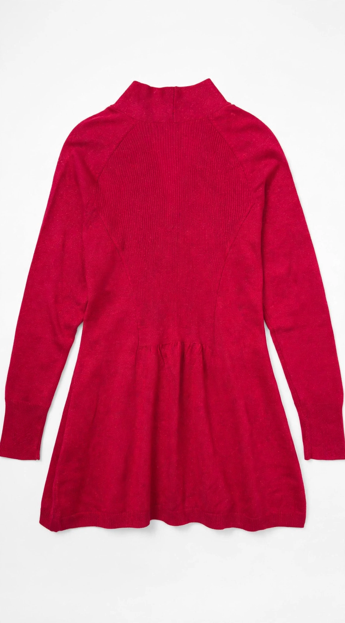apt.9 Red Fine-Knit Open Cardigan (Size XL)