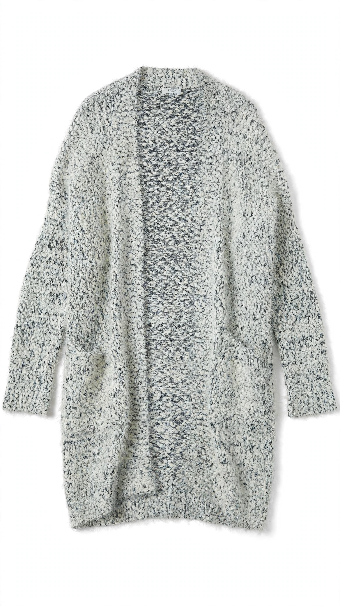 verte Light Grey Marle Long Open Cardigan (Size M/L)