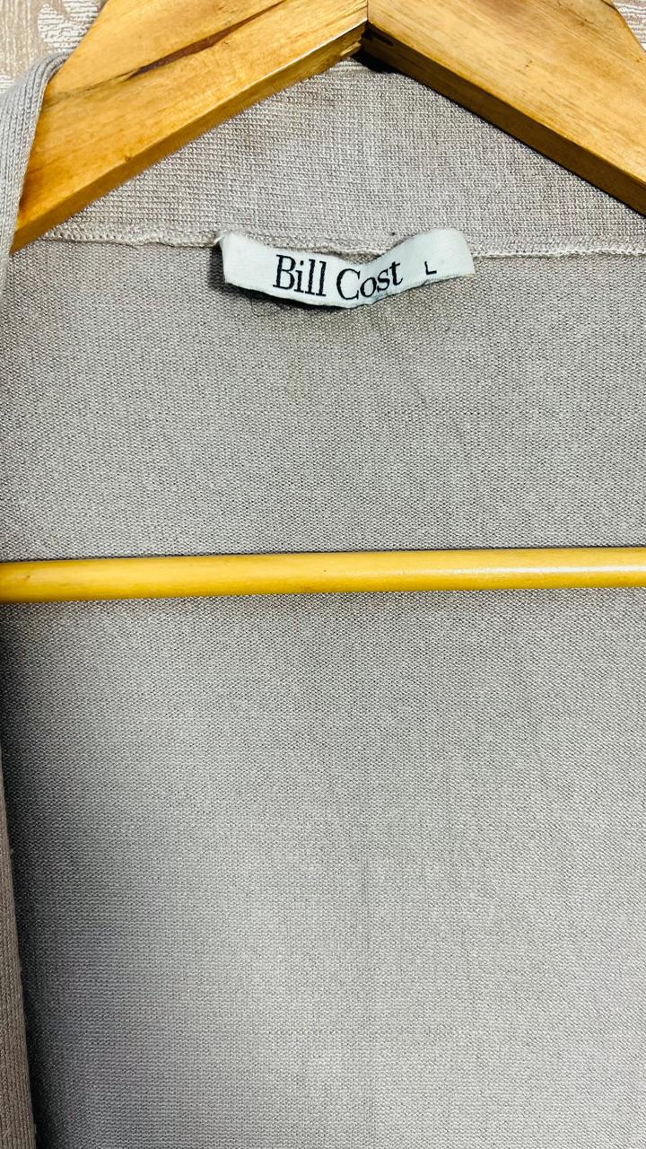 Bill Cost Oatmeal Open-Front Cardigan with Pocket (Size L)