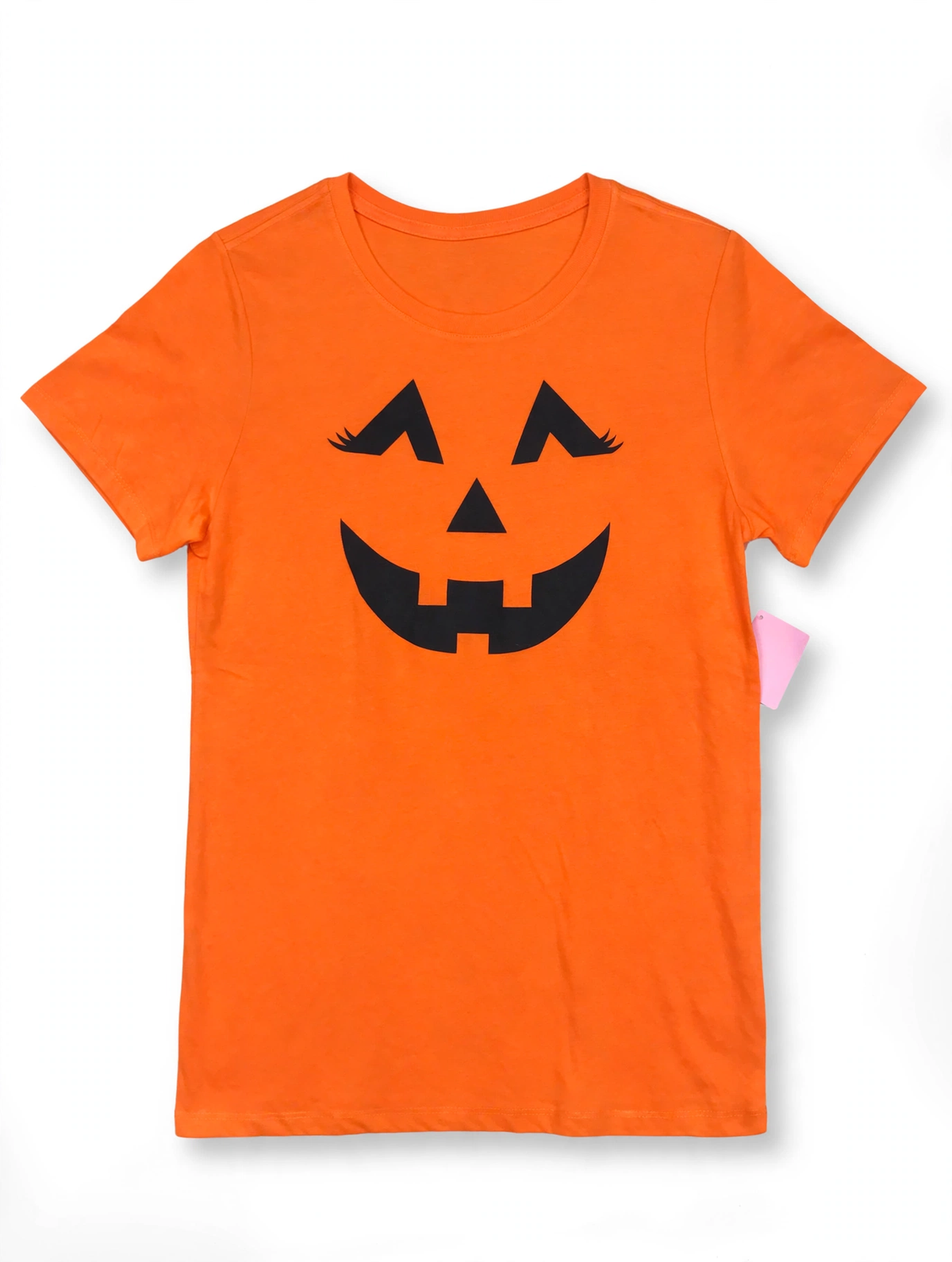 Way to Celebrate! Halloween Pumpkin Face T-Shirt – Orange (Size L 12/14)