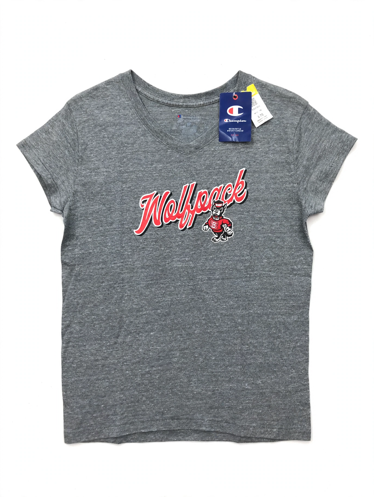 Champion Wolfpack V-Neck T-Shirt – Grey Heather (Size M)