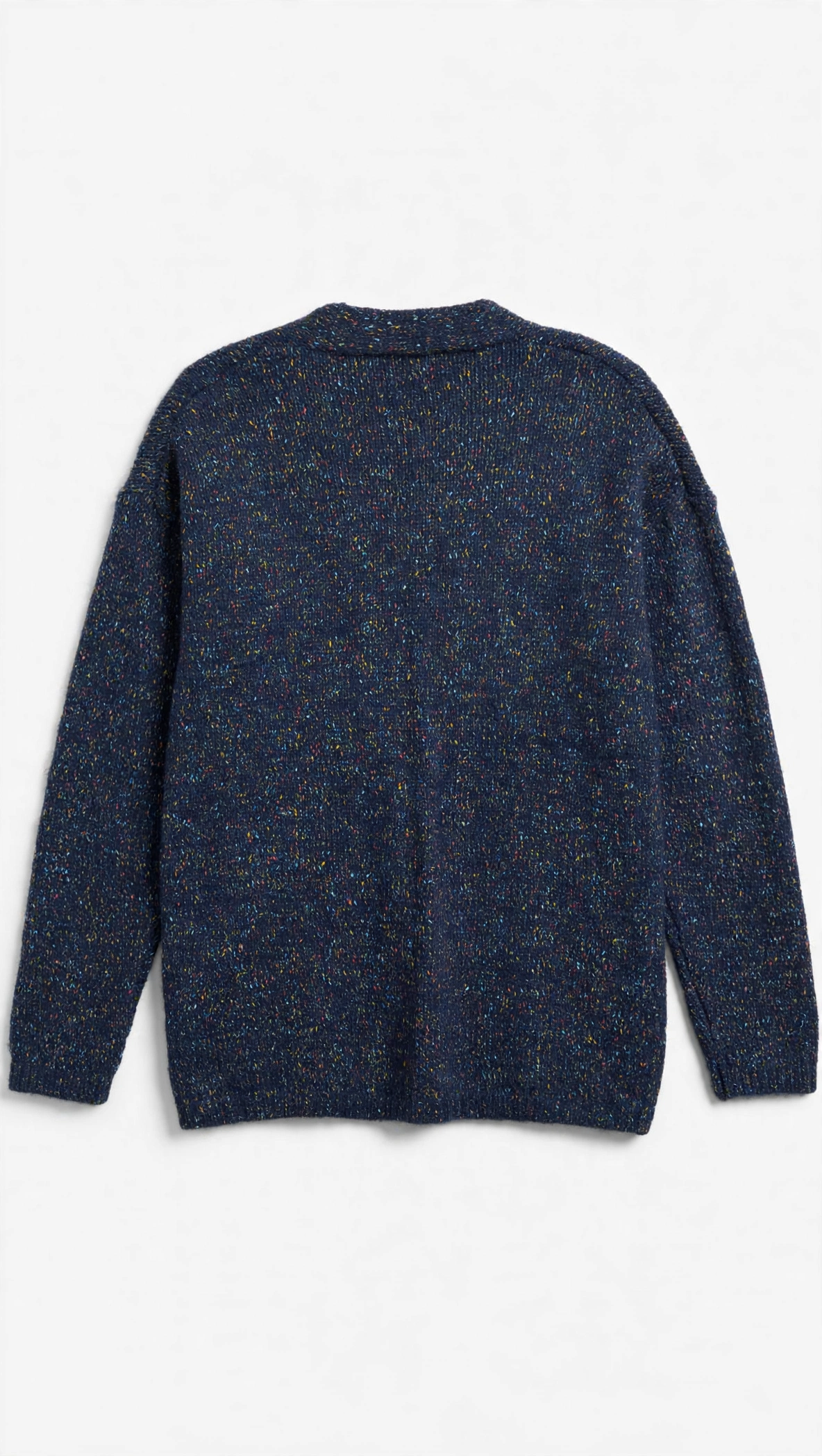 Yumi Knitwear Navy Speckled Cardigan with Pockets (Size M/L)