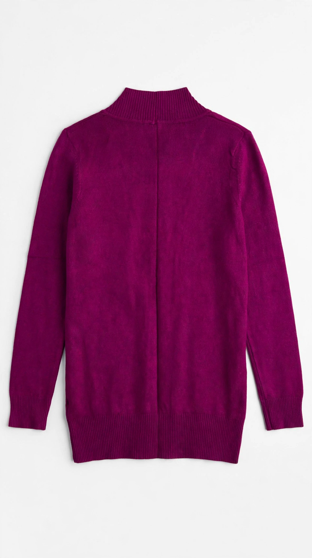 Pink Clover Deep Magenta Shawl-Collar Cardigan with Pockets (Size S)