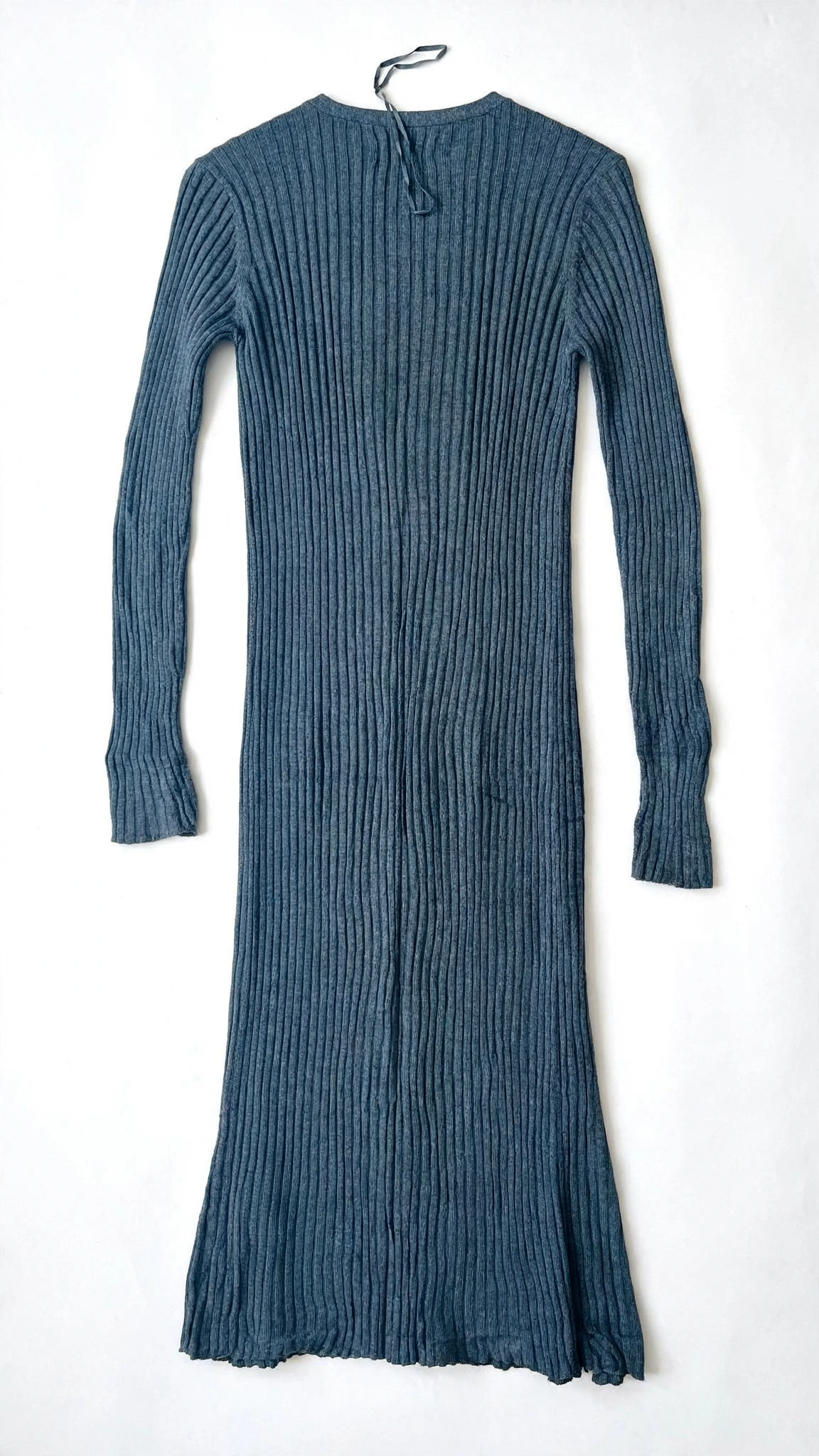 Aeropostale Blue-Grey Ribbed Tie-Front Longline Cardigan (Size S)