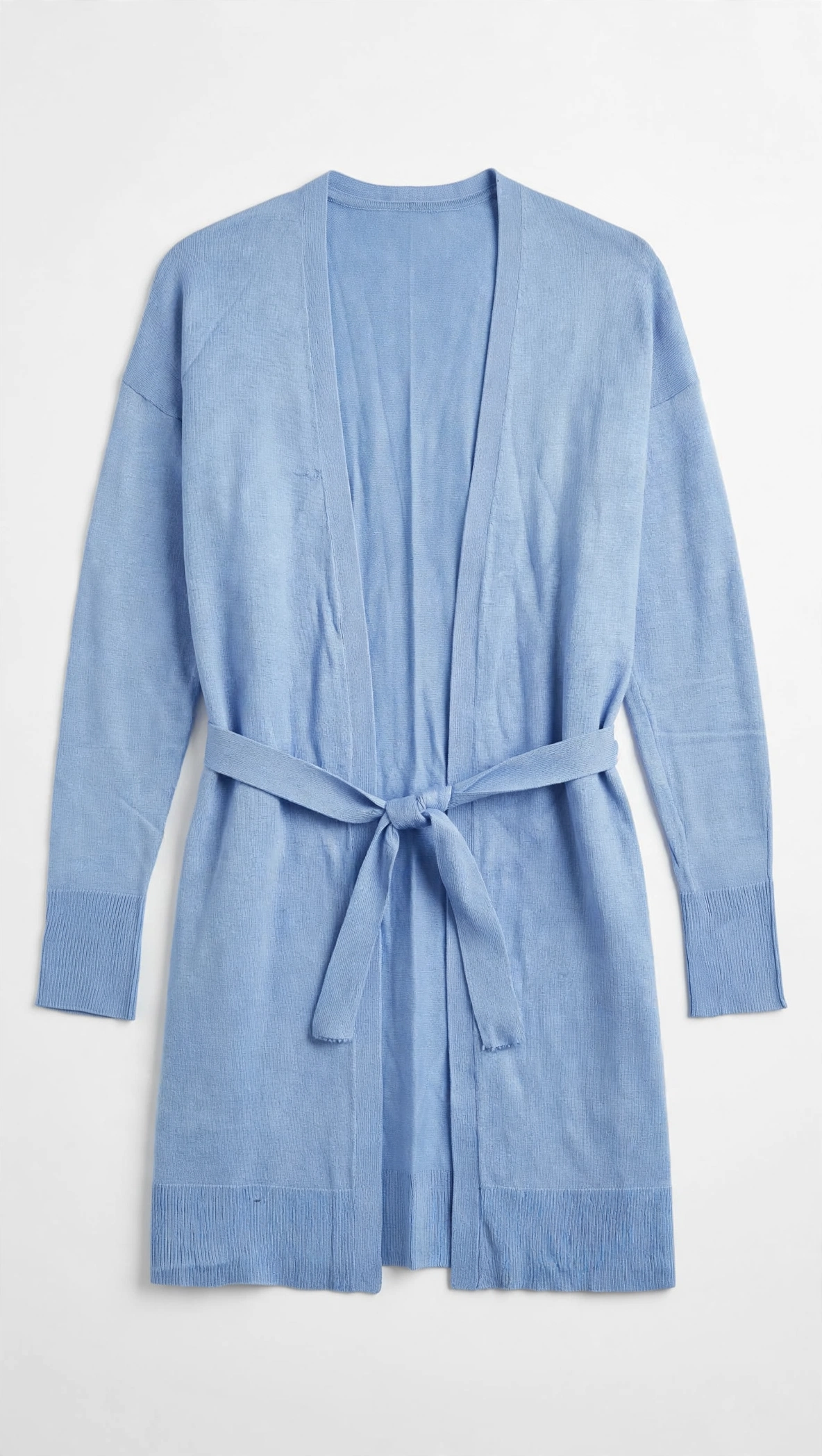 a.n.a Light Blue Tie-Belt Knit Cardigan (Size XS)