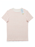 Cat & Jack Striped T-Shirt – White/Coral (Youth XL 14)