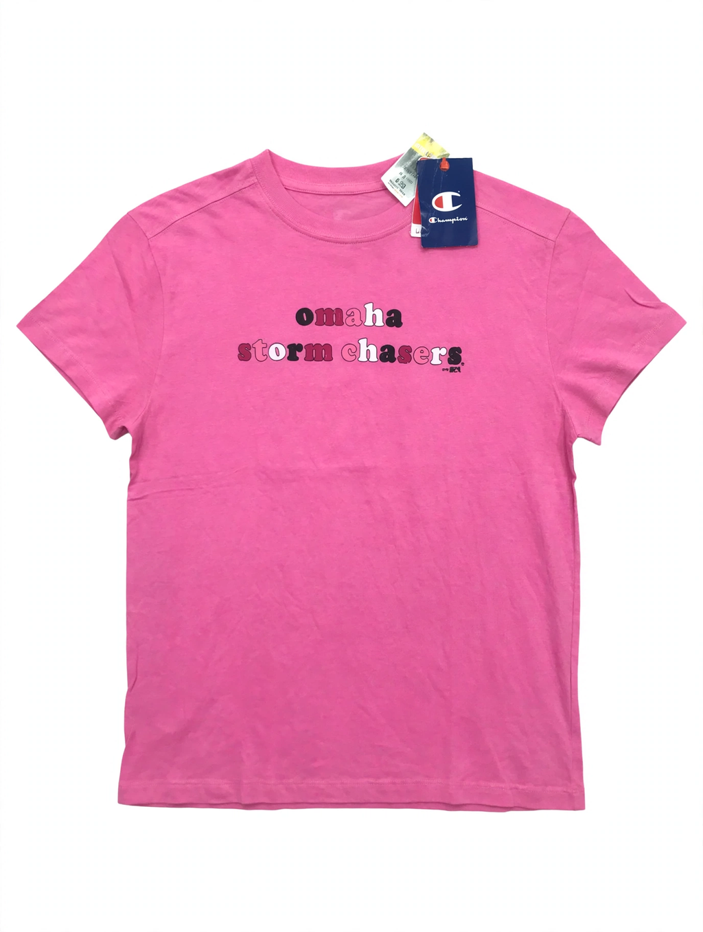 Champion Omaha Storm Chasers Graphic T-Shirt – Pink (Size M)