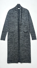 Contemporaine Grey Marle Long Pocket Cardigan (Size M)