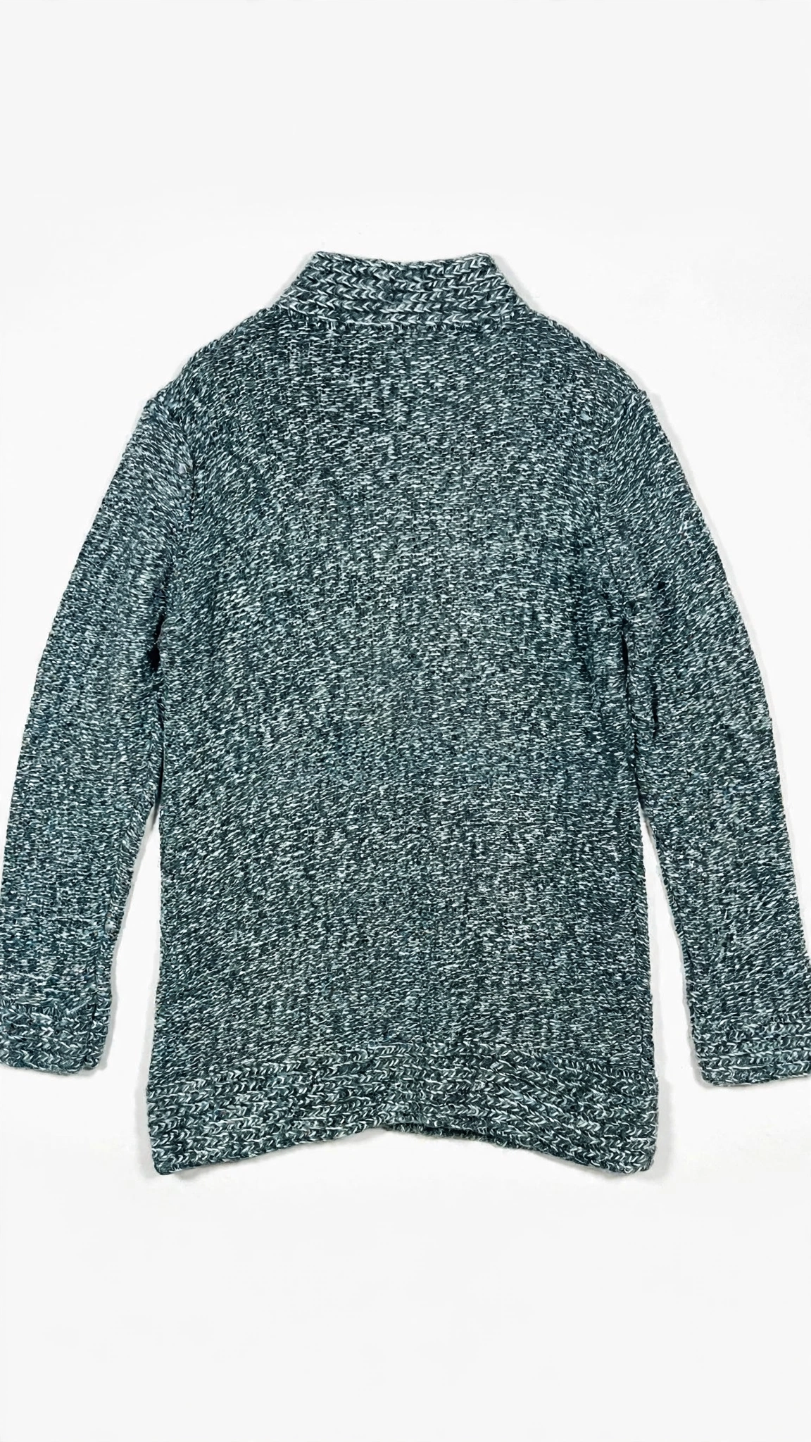 Debenhams Grey Marle Chunky Cowl-Neck Cardigan (Size 16)