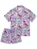 Disney Alice in Wonderland Satin Pyjama Set at Primark – Shirt & Shorts (Purple, Size L)