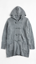 George Grey Hooded Toggle Cardigan with Pockets (Size UK 20)