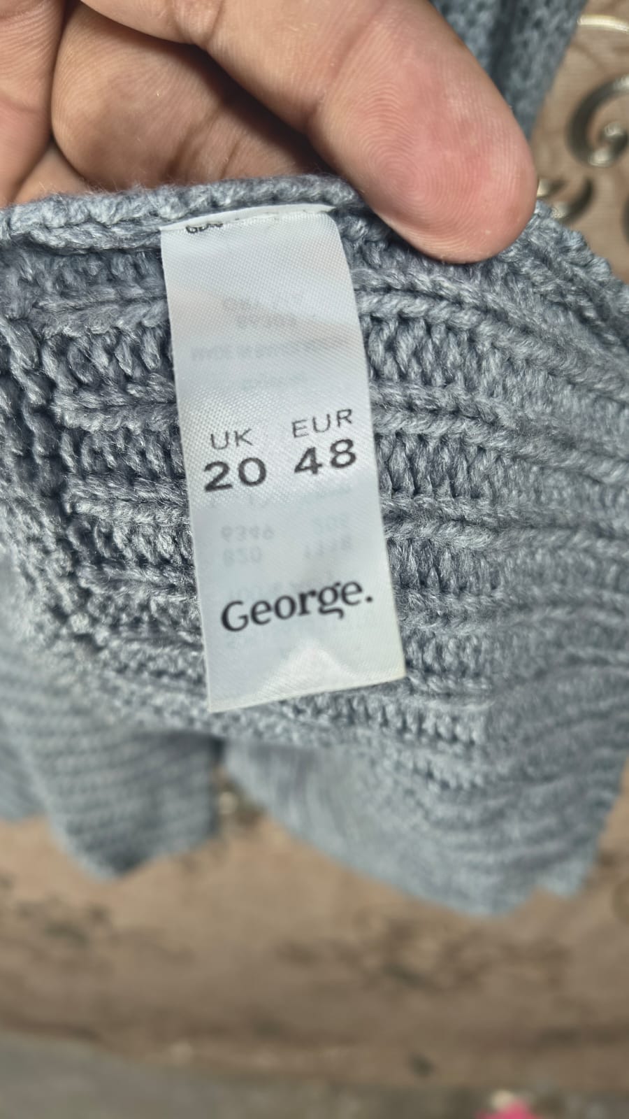 George Grey Hooded Toggle Cardigan with Pockets (Size UK 20)