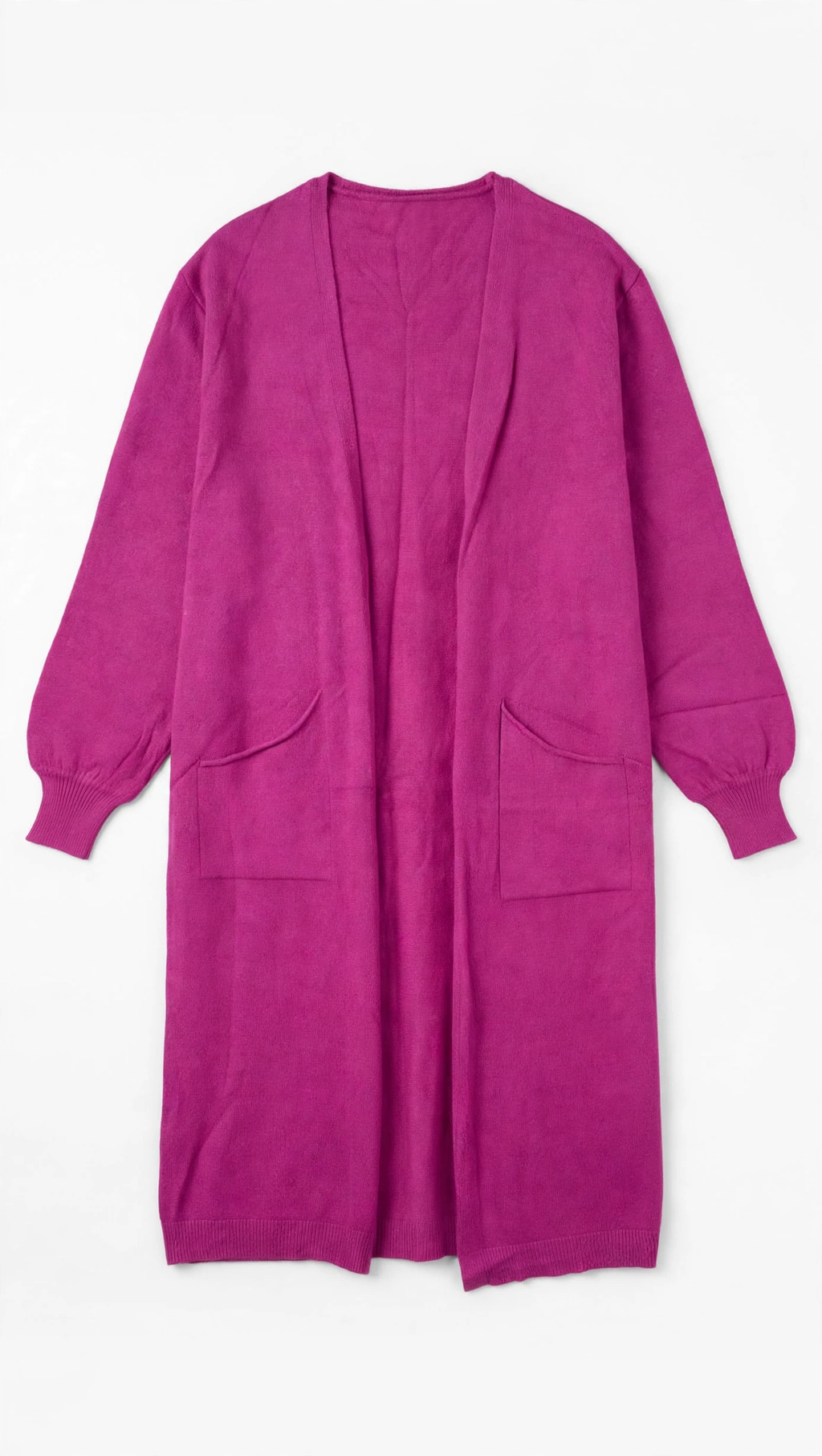J'Aime La Vie Paris Magenta Longline Cardigan with Pockets