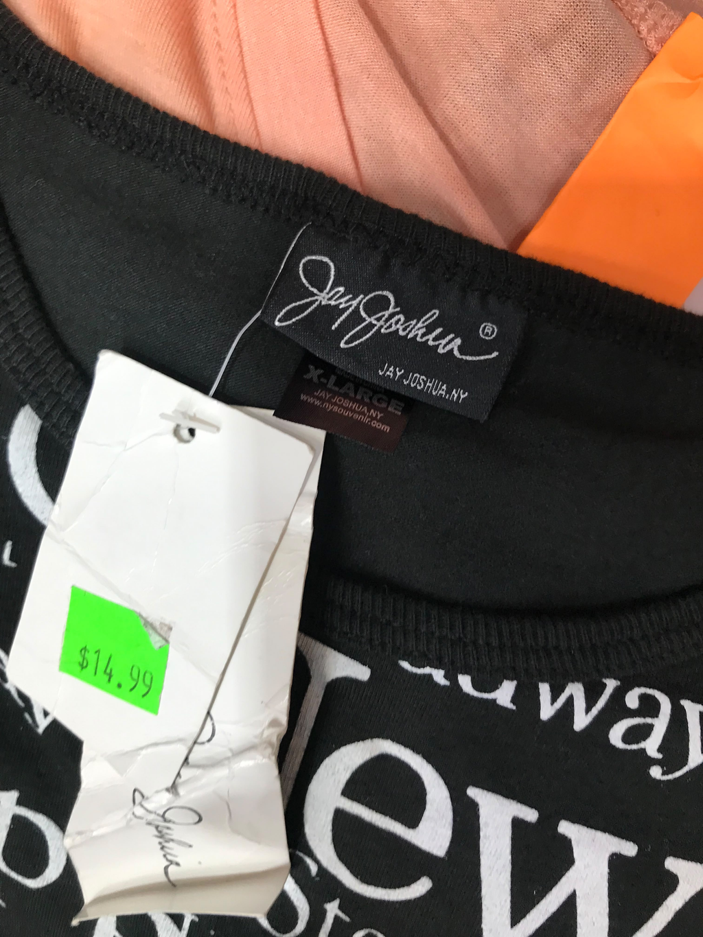 Jay Joshua New York Souvenir T-Shirt – Black (Size XL)