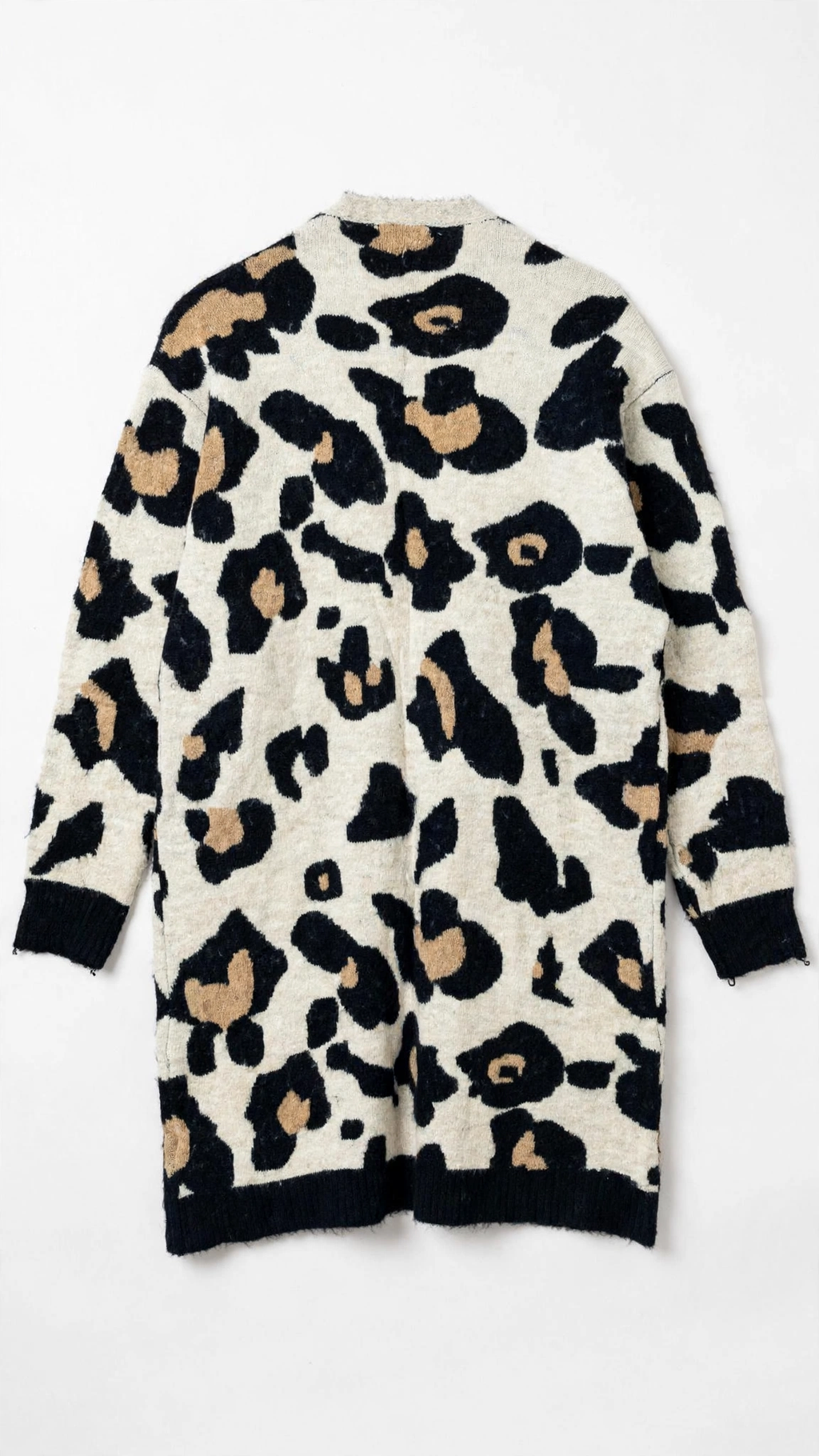 Altar’d State Leopard-Print Knit Pocket Cardigan (Size M/L)