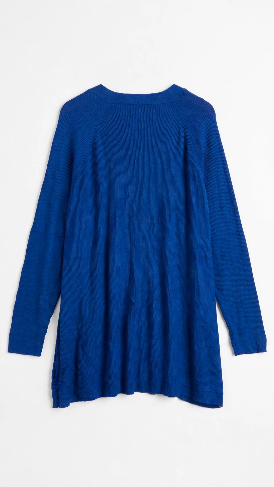 lily morgan Royal Blue Ribbed Knit Cardigan with Pockets (Size 2X)