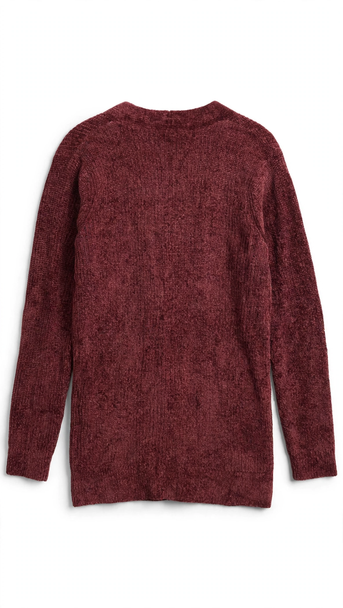 Matty M Burgundy Chenille Cardigan with Pockets (Size L)