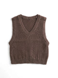 H&M Divided Brown Knit Sweater Vest (Size M)