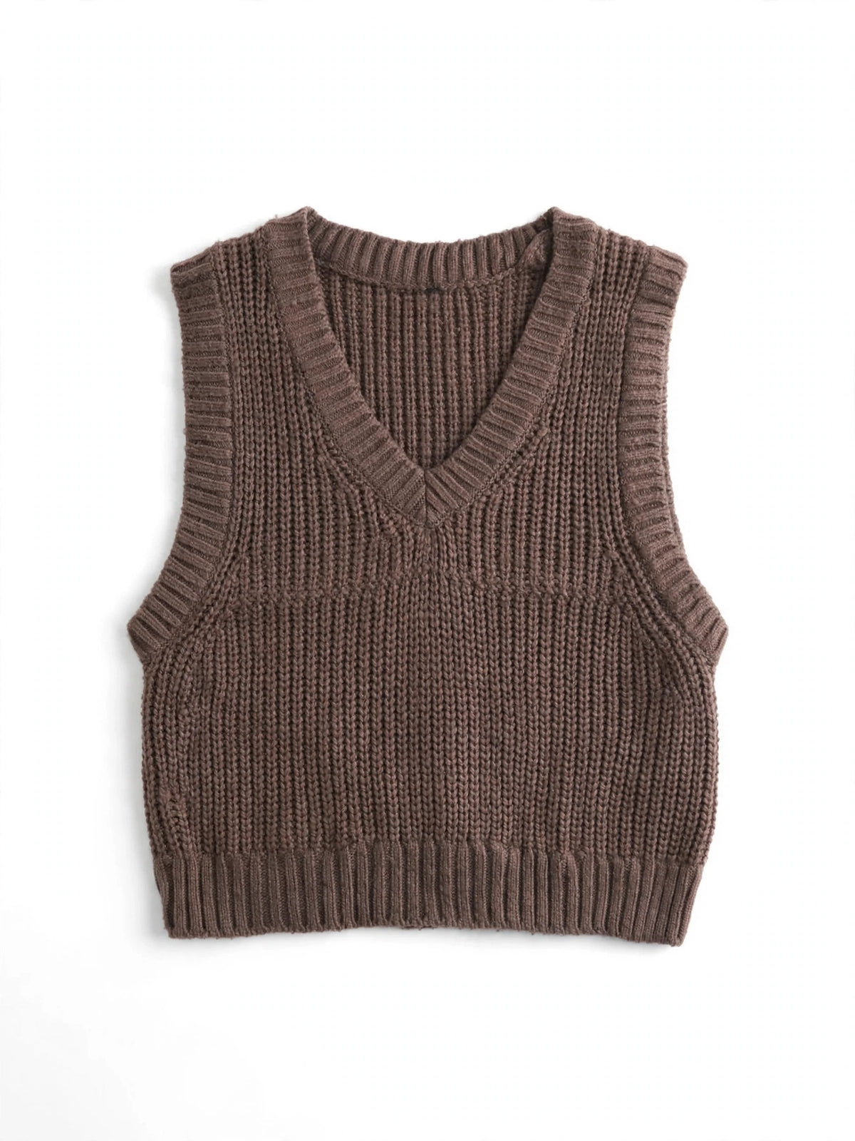 H&M Divided Brown Knit Sweater Vest (Size M)