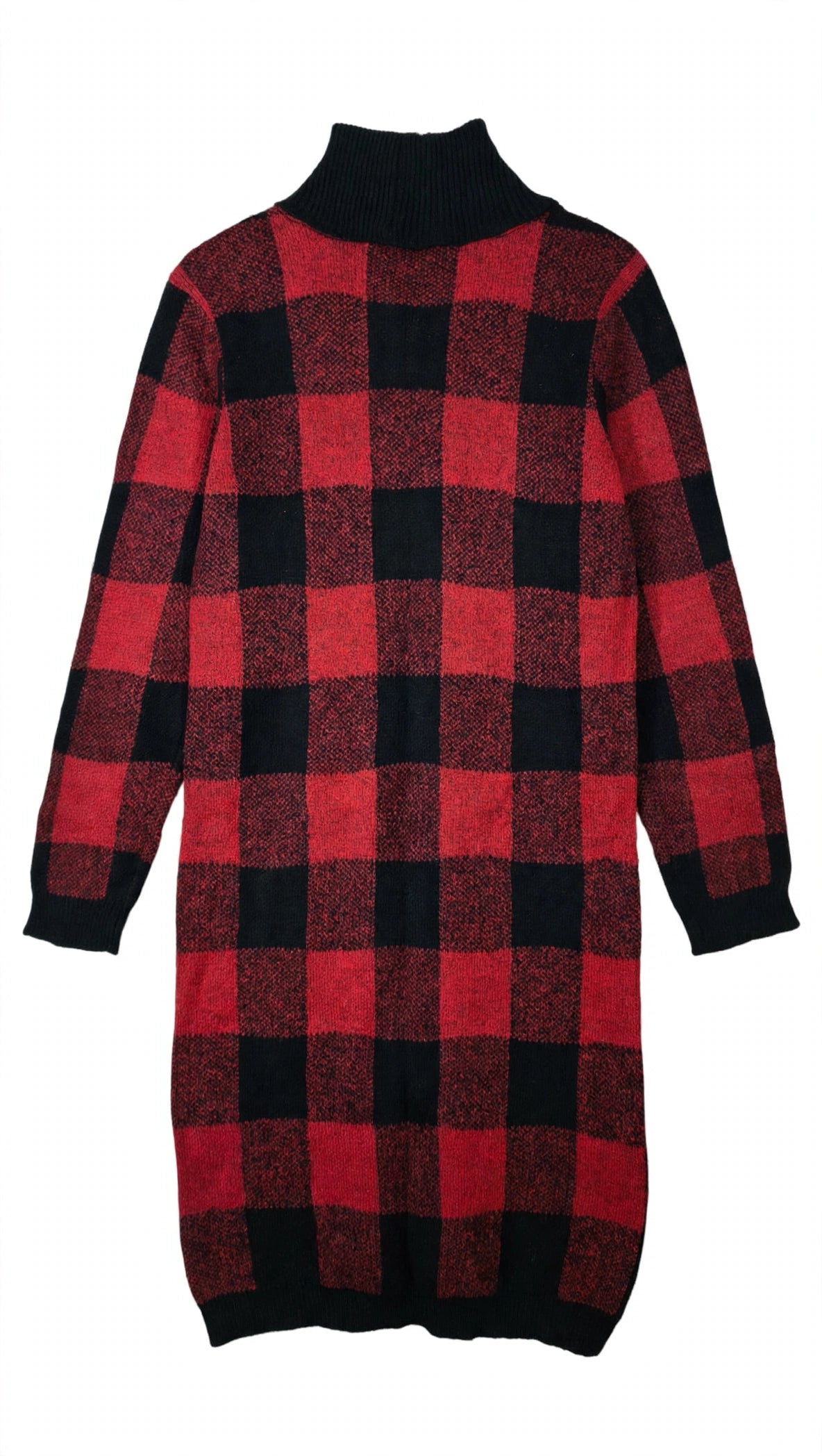 maurices Red and Black Buffalo Plaid Shawl-Collar Cardigan (Size M)