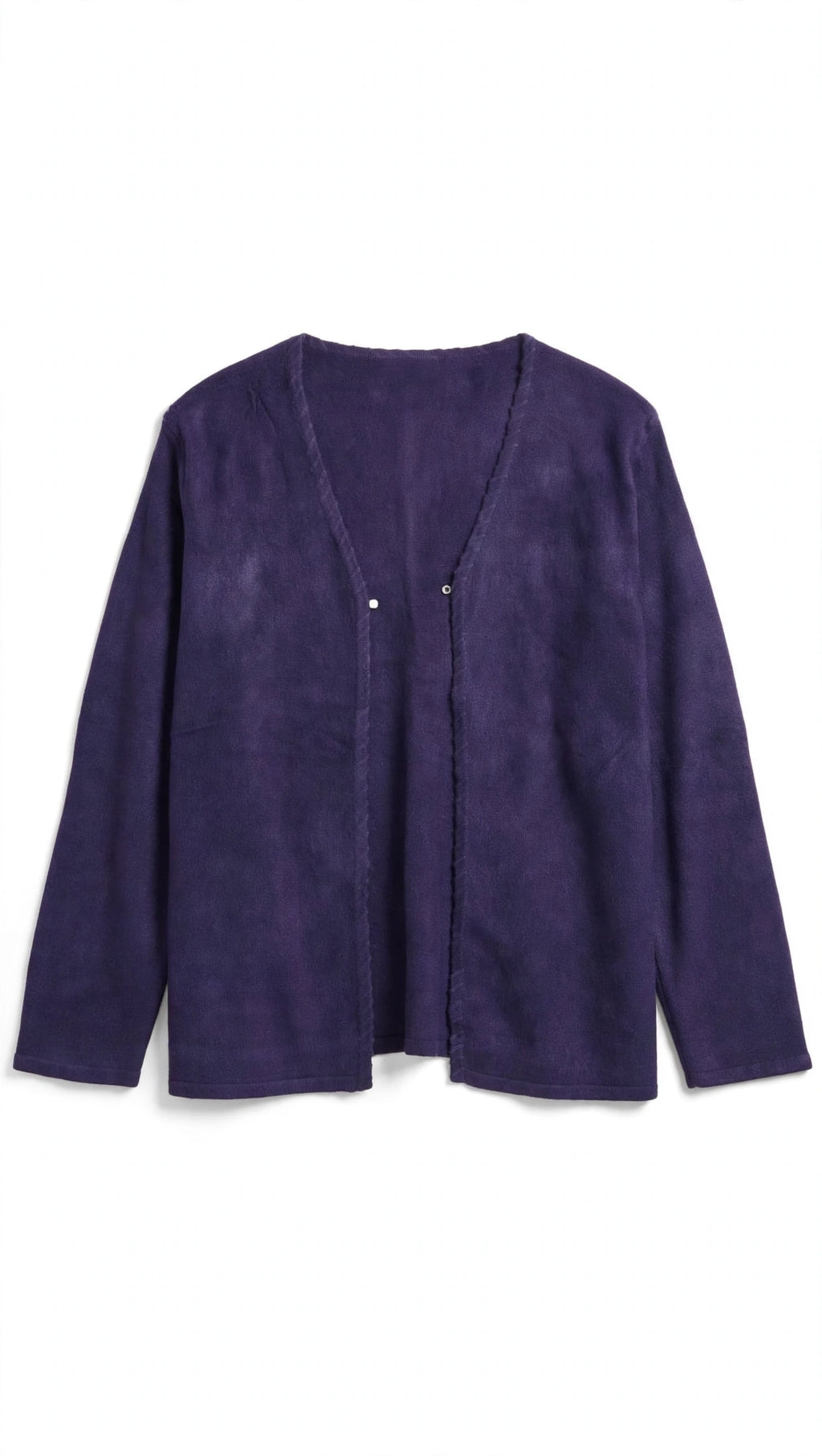 Sag Harbor Woman Purple Knit Cardigan (Size 1X)