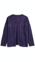 Sag Harbor Woman Purple Knit Cardigan (Size 1X)