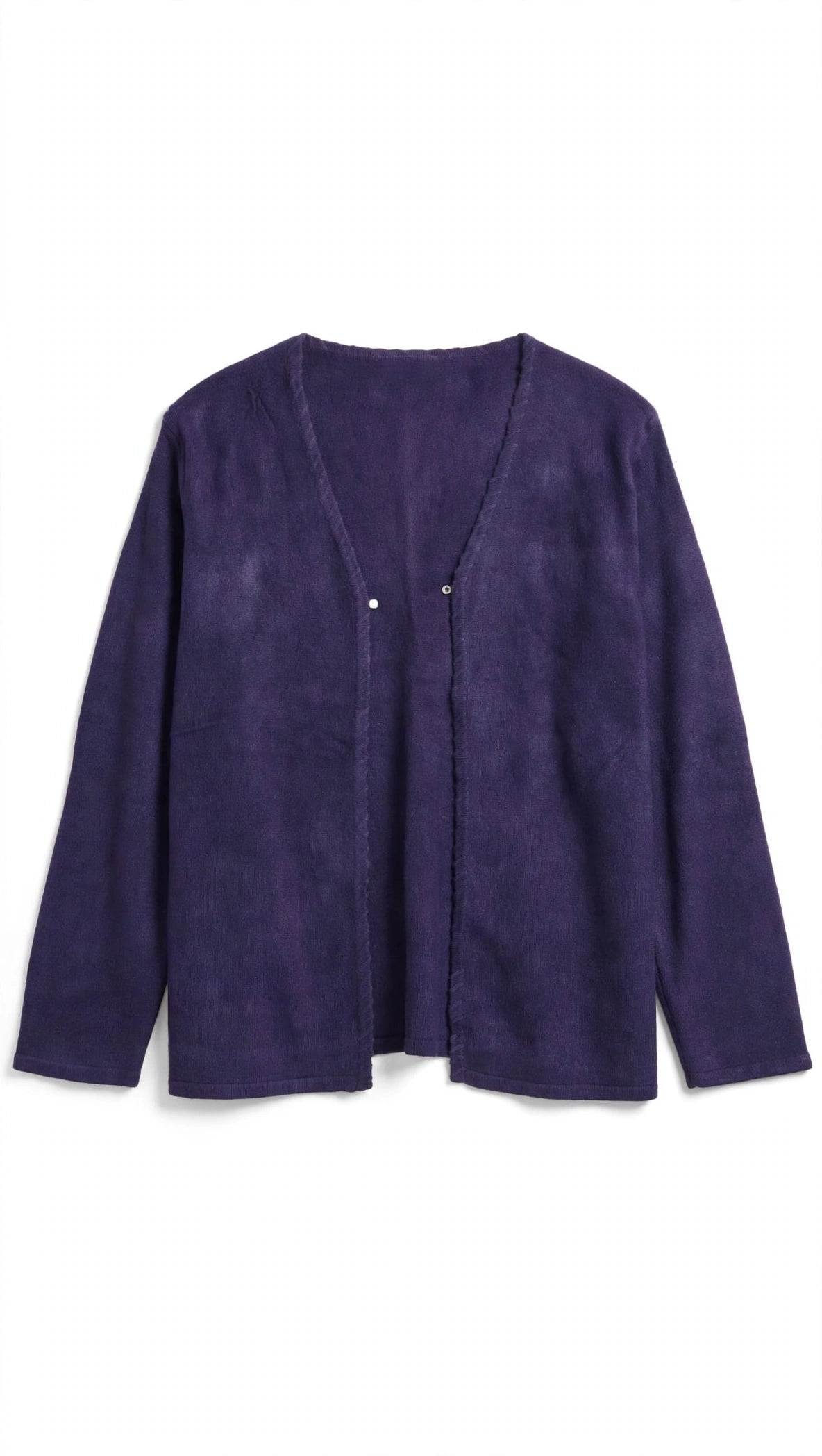 Sag Harbor Woman Purple Knit Cardigan (Size 1X)