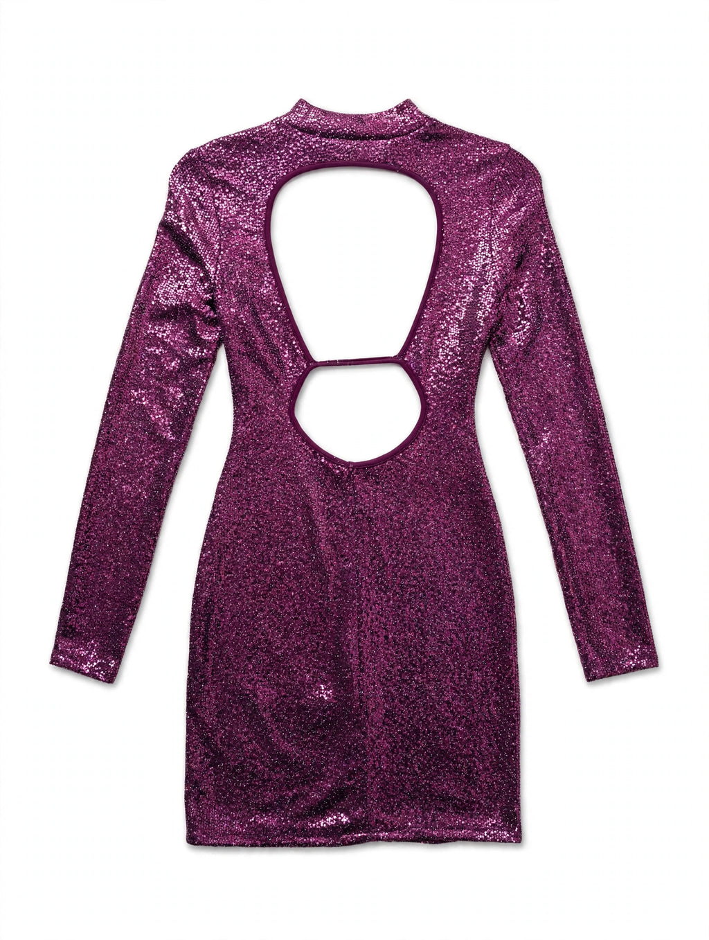 Speechless Magenta Purple Sequin Mini Dress with Back Cutout (Size XS)