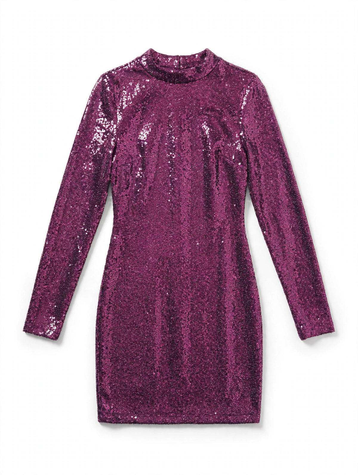 Speechless Magenta Purple Sequin Mini Dress with Back Cutout (Size XS)