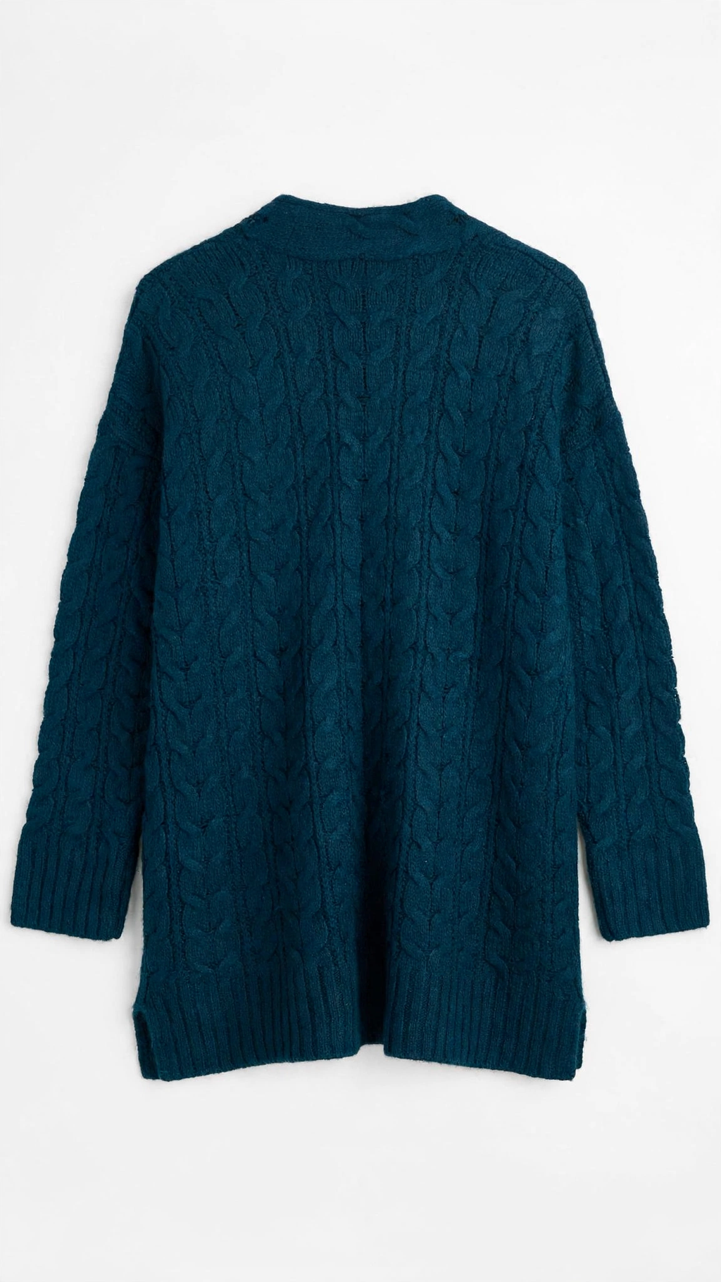 NEXT Dark Teal Cable Knit Cardigan with Pockets (Size M)
