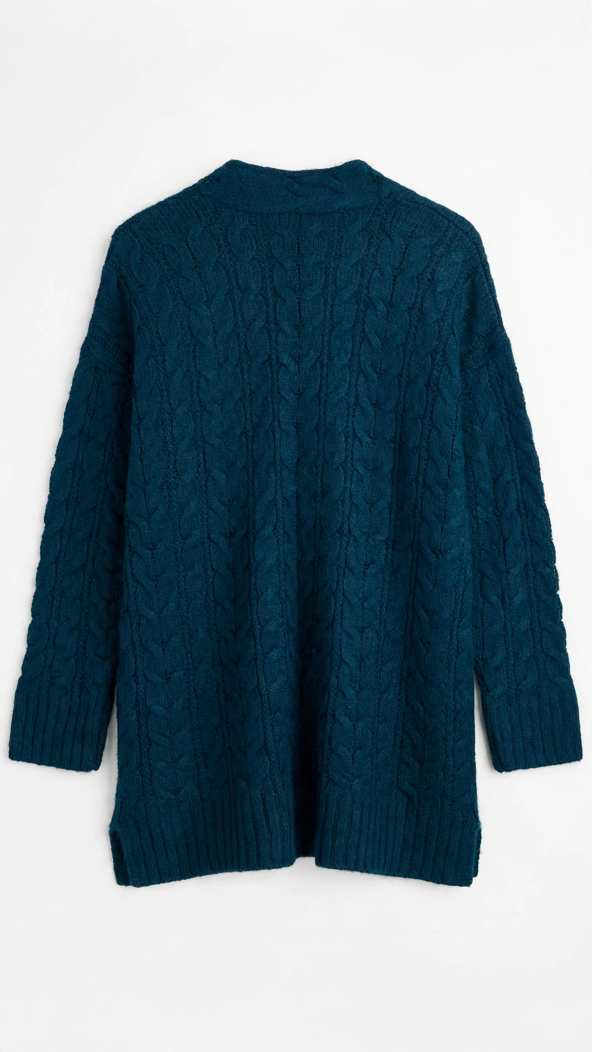 NEXT Dark Teal Cable Knit Cardigan with Pockets (Size M)