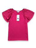 Nine West Flutter Sleeve Blouse – Magenta (Size L)