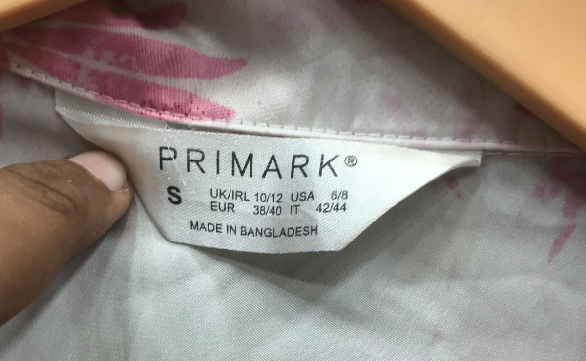 Primark Pink Palm Print Satin Pyjama Set – Short Sleeve Shirt & Shorts (Size S)