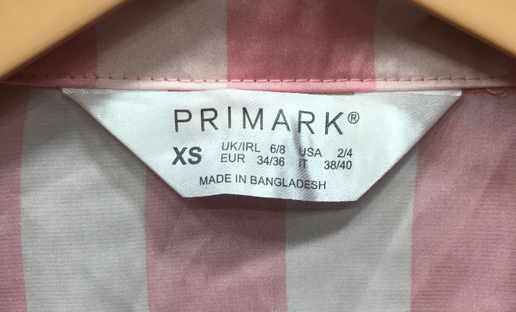 Primark Pink & White Striped Satin Pyjama Set – Short Sleeve Shirt & Shorts (Size XS)