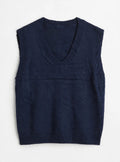 SHEIN Navy Blue Knit Sweater Vest (Size L)