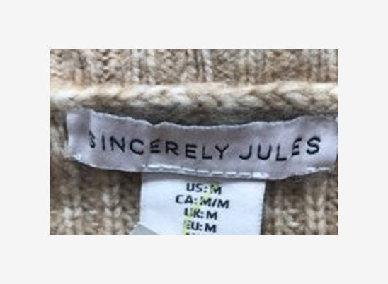 Original garment label