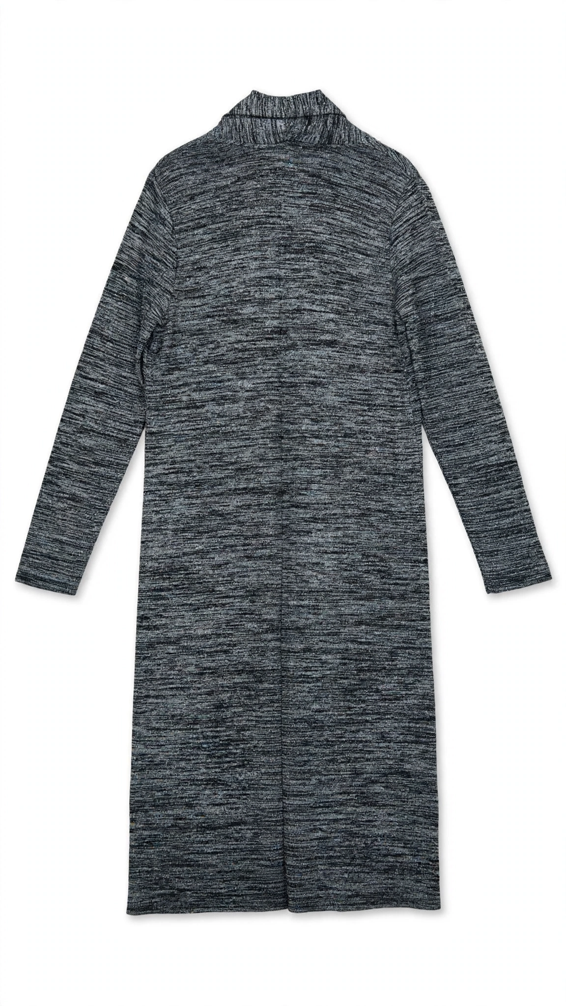 Grey Marle Long Pocket Cardigan with Open Front (Size 3X)