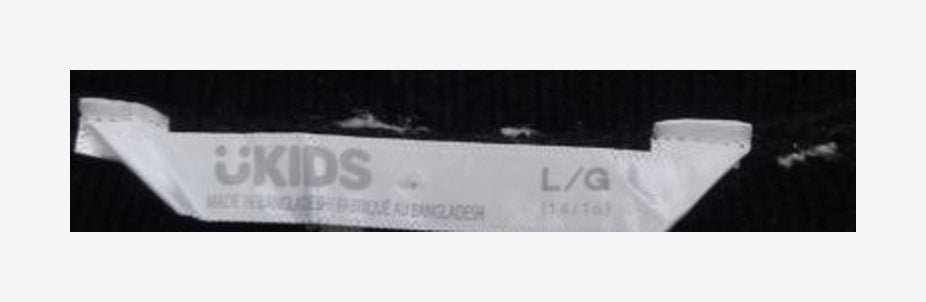 Original garment label