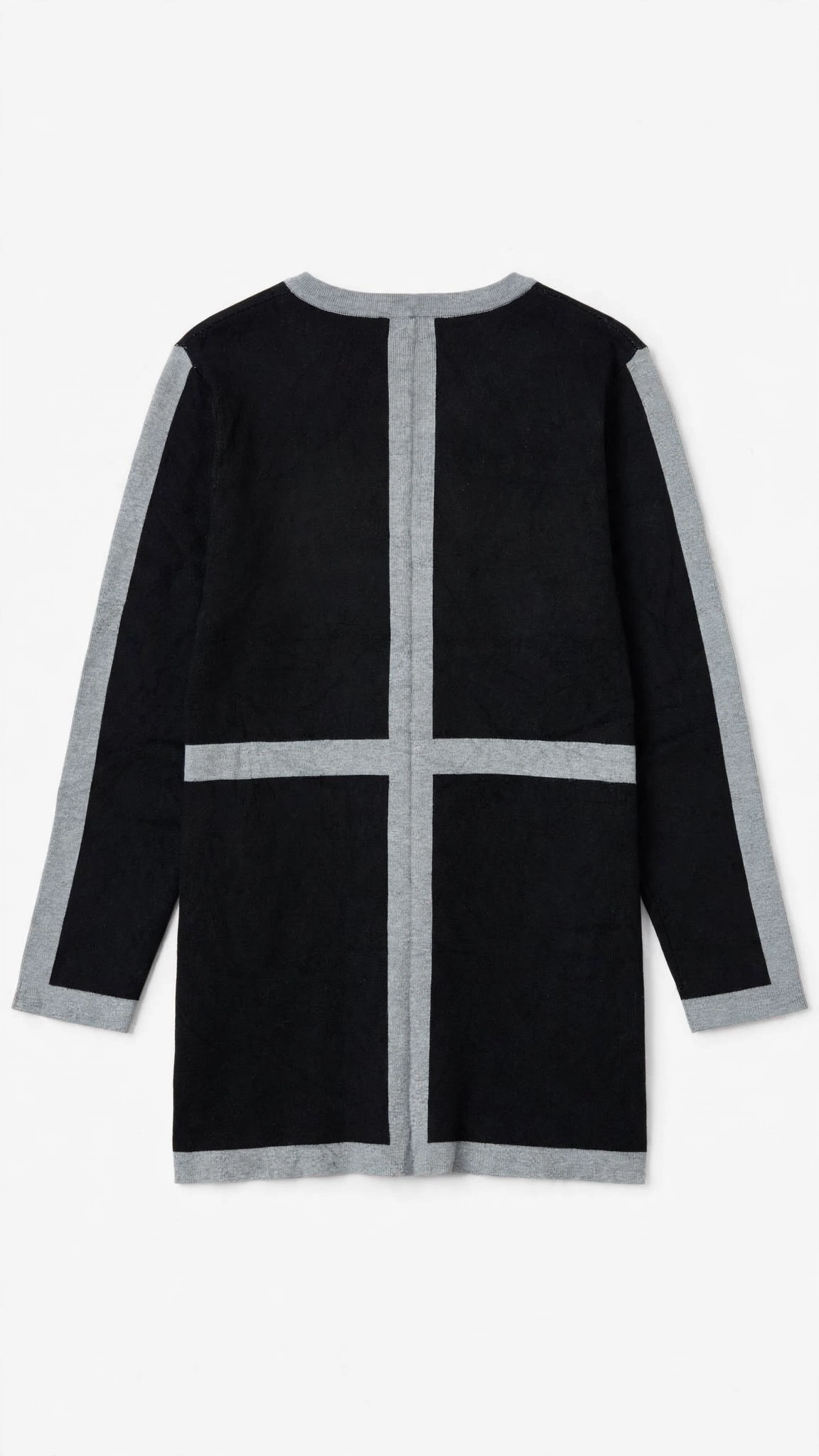Paramour Black and Grey Colorblock Button Cardigan with Pockets (Size M)