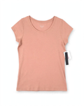 Tahari Essentials Scoop Neck T-Shirt – Dusty Peach (Size M)