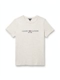 Tommy Hilfiger Logo T-Shirt – Cream Heather (Size M)