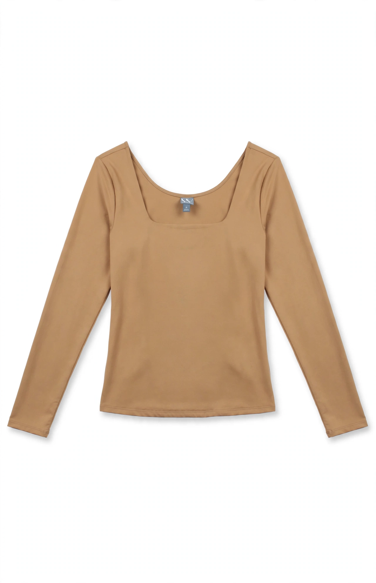 Worthington Square Neck Long Sleeve Top – Tan (Size M)