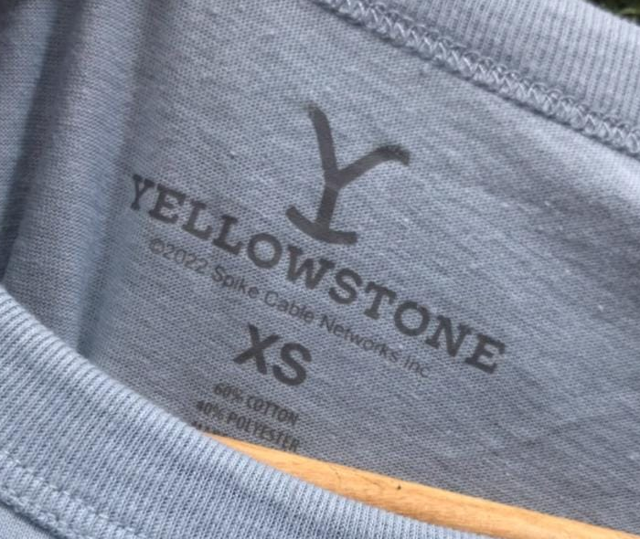 Yellowstone Dutton Ranch Montana Graphic T-Shirt – Light Blue (Size XS)
