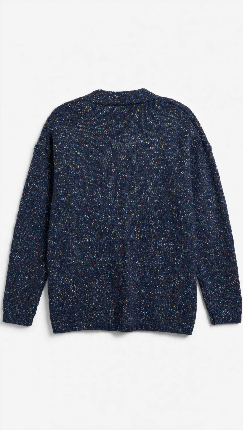 Yumi Knitwear Navy Speckled Cardigan with Pockets (Size M/L)